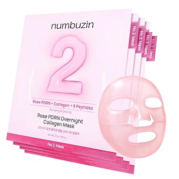 NUMBUZIN No.2 Rose PDRN Collagen Mask 37g x 4 sheets