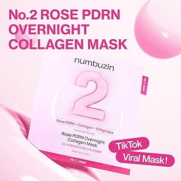 NUMBUZIN No.2 Rose PDRN Collagen Mask 37g x 4 sheets
