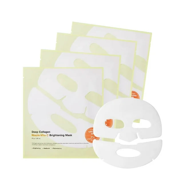 SUNGBOONEDITOR Deep Collagen Vitamin C Brightening Overnight Mask 37g x 4 Sheets (Yellow)