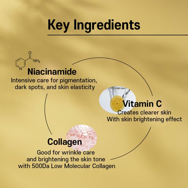 SUNGBOONEDITOR Deep Collagen Vitamin C Brightening Overnight Mask 37g x 4 Sheets (Yellow)