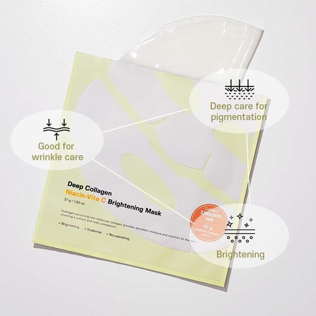 SUNGBOONEDITOR Deep Collagen Vitamin C Brightening Overnight Mask 37g x 4 Sheets (Yellow)
