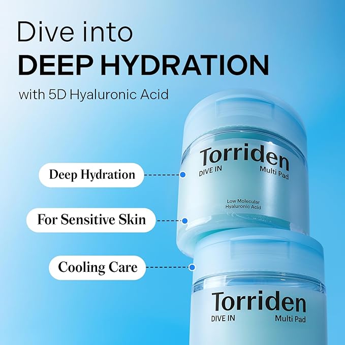 TORRIDEN Dive-In Low Molecular Hyaluronic Toner Pads 80pcs