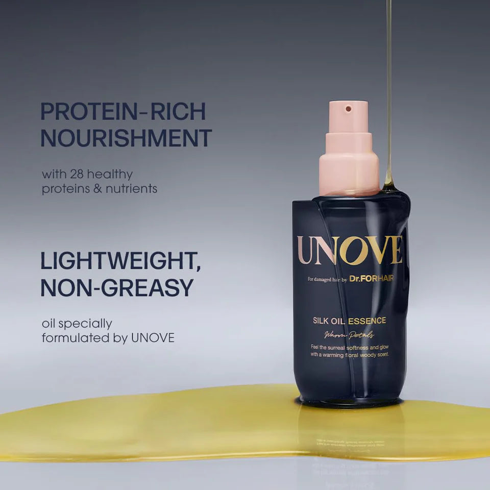 UNOVE Silk Oil Essence 70ml, Woody Scent
